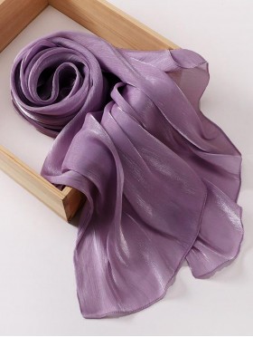 Solid Color Silk Feeling Scarf